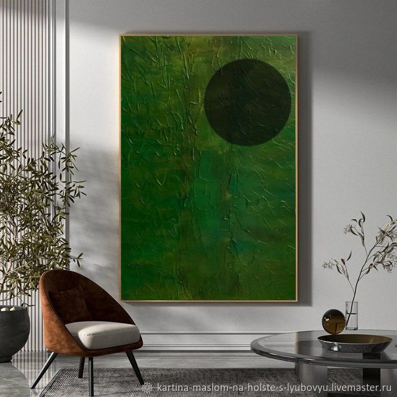 Картина маслом на заказ ручной работы Темная луна Абстракция в дом в ...