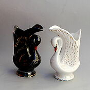 Для дома и интерьера handmade. Livemaster - original item Black and white Swan. Vases-figurines.. Handmade.