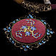 Embroidered pendant Fiordaliso (2). Pendants. Art Stitch by Juli Milokumova. Online shopping on My Livemaster.  Фото №2