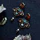 Earrings 'Pompeii' modern, art Nouveau. Earrings. House Of The Moon Dew. My Livemaster. Фото №4
