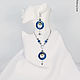 Necklace and earrings with agate, Swarovski crystals and Preciosa pearls. Jewelry Sets. talking-sweater. Online shopping on My Livemaster.  Фото №2