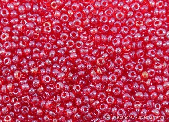 10 grams of 10/0 seed Beads, Czech Preciosa 96070 Premium raspberry factory default setting, Beads, Chelyabinsk,  Фото №1