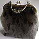Handbag made from fur and leather on the clasp. Clasp Bag. Irena (ReSoleil). Online shopping on My Livemaster.  Фото №2