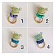 Rattle frog on a wooden ring in the assortment. Rattles. AkimikyToys. My Livemaster. Фото №4