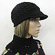 Knitted women's cap, black, half-wool. Caps1. Cozy corner (nadejdamoshkina). Online shopping on My Livemaster.  Фото №2