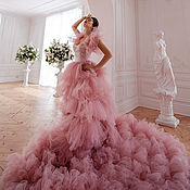 Одежда handmade. Livemaster - original item dresses: Dress is made of tulle Pink flamingos. Handmade.