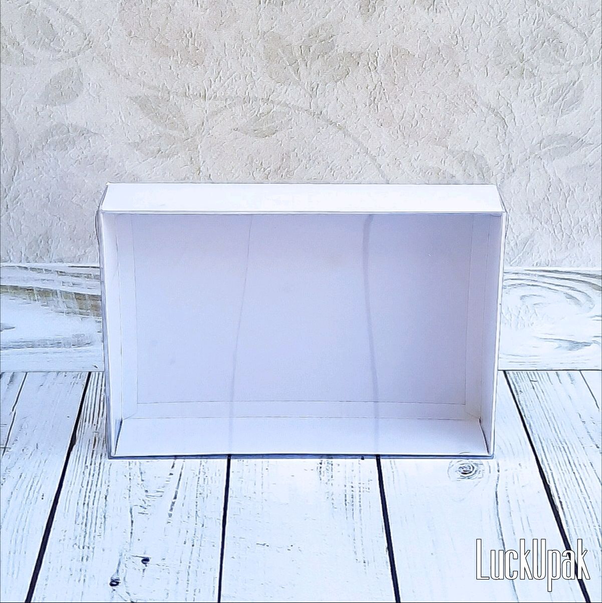 Коробка 22/15/4 см белая с прозрачной крышкой купить в интернет ...