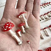 Куклы и игрушки handmade. Livemaster - original item Fly agaric made of polymer clay mini mushrooms doll miniature for toys. Handmade.