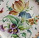 The painted porcelain.Plate 'Bouquet with tulips'. Plates. Frida Gots. Online shopping on My Livemaster.  Фото №2