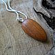 Wooden pendant with turquoise, red wood. Pendants. Woollywood_woodcarving. My Livemaster. Фото №5