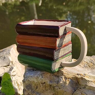 Посуда ручной работы. Ярмарка Мастеров - ручная работа Кружка Книги (малая). Handmade.