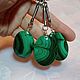 Keychain with natural large malachite (oval). Key chain. marusjy. My Livemaster. Фото №6