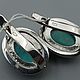 Silver earrings with natural turquoise 16h12mm. Earrings. yakitoriya. My Livemaster. Фото №5