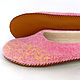 Felted Slippers womens pink, Slippers, Ramenskoye,  Фото №1