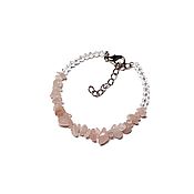 Украшения handmade. Livemaster - original item A bracelet made of beads: Bracelet with rose quartz. Handmade.