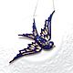 Sapphire swallow necklace 925 silver buy. Pendants. luxuryclub. My Livemaster. Фото №4