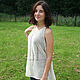 Вязаный топ из льна. Топы. IRINA GRUDKINA Handmade Knitwear. Ярмарка Мастеров.  Фото №5