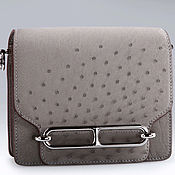 Сумки и аксессуары handmade. Livemaster - original item Women`s crossbody bag made of genuine ostrich leather IMS0515E. Handmade.