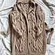 cardigans: Women's knitted coat with a hood oversize beige to order. Coats. Kardigan sviter - женский вязаный свитер кардиган оверсайз. Online shopping on My Livemaster.  Фото №2