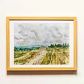 Картины и панно handmade. Livemaster - original item Painting Style Levitan Landscape Russian Field Nature. Handmade.