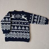 Одежда детская handmade. Livemaster - original item Sweaters & Jumpers: Norwegian Pattern Jumper. Handmade.