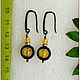 Amber. Earrings 'lunar Eclipse' amber accessories UK. Earrings. Frollena II. Natural Baltic amber. My Livemaster. Фото №4