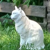 Дача и сад handmade. Livemaster - original item A life-size cat made of concrete. Handmade.