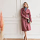 Dusty Rose Cotton Trench Dress, Raincoat Midi Dress for Office Pink. Dresses. mozaika-rus. Online shopping on My Livemaster.  Фото №2