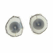 Украшения handmade. Livemaster - original item Agate earrings, earrings with white agate, earrings with agate. Handmade.