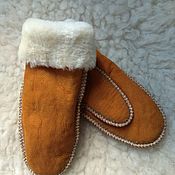 Аксессуары handmade. Livemaster - original item Women`s mittens made of sheepskin red. Handmade.