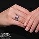 Кольцо розовое серебро 925 пробы в инкрустации фианитов. Кольца. MARIA GUSEVA Fashion Jewelry. Интернет-магазин Ярмарка Мастеров.  Фото №2