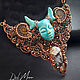 Necklace with a stone in boho style with a goddess, tribal 'Gaia'. Necklace. Кулоны, гребни и другие украшения с камнями ручной работы (del-moro). Online shopping on My Livemaster.  Фото №2