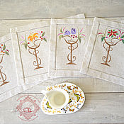 Для дома и интерьера handmade. Livemaster - original item Four Linen Napkins Seasons. Handmade.