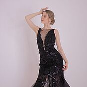 Одежда handmade. Livemaster - original item Dresses: Black Swan Evening Dress. Handmade.