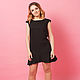 Short black dress with flounce. Dresses. michellenardin. Online shopping on My Livemaster.  Фото №2