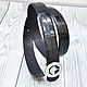 Genuine crocodile leather belt, in black, handmade, Straps, St. Petersburg,  Фото №1