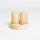 Salt and pepper shakers with stand a Set of wooden Siberian Cedar #SP4. Salt and pepper shakers. ART OF SIBERIA. Online shopping on My Livemaster.  Фото №2