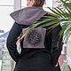 Заказать Платье-балахон из крапивы длинное с капюшоном. ZEN SEW. Ярмарка Мастеров. . Платья Фото №3