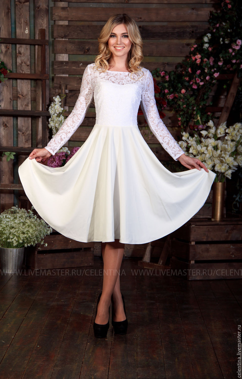 Купить белые женские платья в Украине