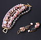 Bracelet 'Dusty rose', Andean opal, pearl, labradorite, quartz,gold plated. Necklace. Butik4you. My Livemaster. Фото №5