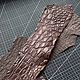 Сrocodile (бок) - Cacao 1.3 - 1.5. Кожа. Магазин натуральной кожи CraftZone. Интернет-магазин Ярмарка Мастеров.  Фото №2