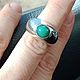 Men's ring (ring) with natural chrysoprase in 925 silver. Ring. marusjy. My Livemaster. Фото №4