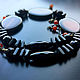 Necklace 'Arabica' agate and black onyx, Necklace, Murmansk,  Фото №1