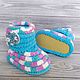 Children's shoes: knitted plush boots for girls, 12 cm. Footwear for childrens. Natalia Derina - Knitted Shoes (denatal). Online shopping on My Livemaster.  Фото №2