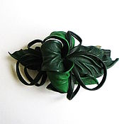 Украшения handmade. Livemaster - original item Hair clip automatic flower for hair Emerald green emerald. Handmade.