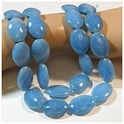 Материалы для творчества handmade. Livemaster - original item Quartz blue oval beads for decoration. floor.threads. Handmade.