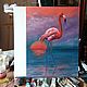 Order Oil Painting Pink Flamingo. Arthelenkey (earthelenkey). Livemaster. . Pictures Фото №3