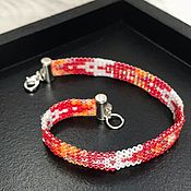 Украшения handmade. Livemaster - original item Bracelet braided: Beaded bracelet. Handmade.