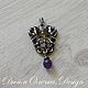 Silver pendant 'Concubine' with amethyst and tourmaline. Pendants. DumeOlechka.Design.Jewelry. Online shopping on My Livemaster.  Фото №2
