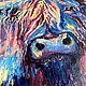 Картина маслом с животным абстрактно. Картина с быком. Картины. Картины художника  Ларисы Чигириной (larisa-chigirina). Ярмарка Мастеров.  Фото №5